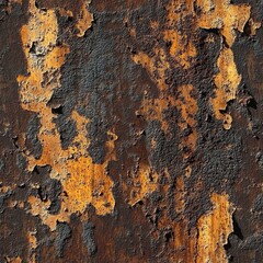 Photo of a seamless rusted brass texture, weathered look, deep rust patches