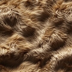 photorealistic seamless texture of thick brown fur