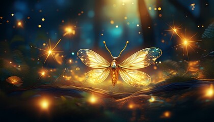 magic firefly gold fireflies light effect mystical lightning bug photoshop photo overlays