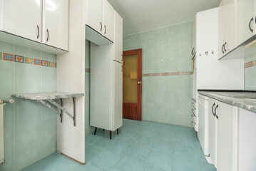 Wall Mural - An important concept in kitchen design, which suggests that the layout of the refrigerator, stove, and sink should form a triangle, making it easy to move between them