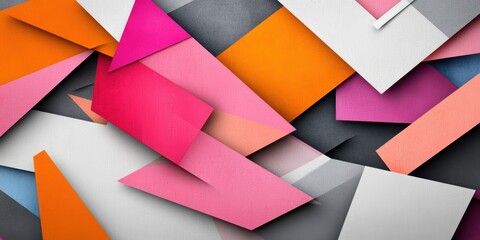 Poster - Dynamic Abstract Background with Geometric Shapes and Textures for Creative Design Projects