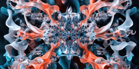 Poster - vibrant abstract kaleidoscope a digital exploration of color and form