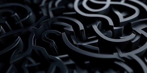 Poster - exploring the intricacies of a labyrinthine design with complex twists and turns