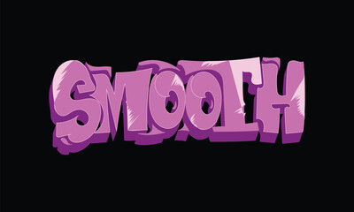 Wall Mural - SMOOTH word graffiti style design