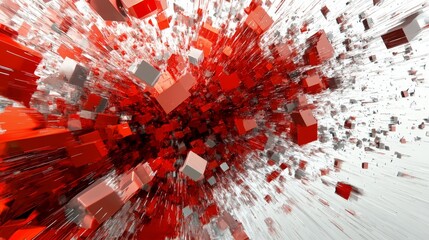 Poster - Abstract Red Breaking Excitement with Modern Sunburst Background, Featuring Bold Lines and Vibrant Colors that Evoke Energy and Dynamism, Perfect for Eye-Catching Designs and Creative Projects