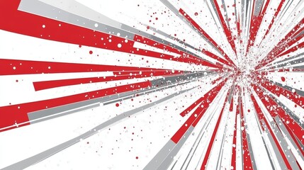Aufkleber - Abstract Red Breaking Excitement with Modern Sunburst Background, Featuring Bold Lines and Vibrant Colors that Evoke Energy and Dynamism, Perfect for Eye-Catching Designs and Creative Projects