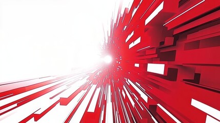 Poster - Abstract Red Breaking Excitement with Modern Sunburst Background, Featuring Bold Lines and Vibrant Colors that Evoke Energy and Dynamism, Perfect for Eye-Catching Designs and Creative Projects