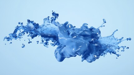 Poster - Dynamic Liquid Splash and Paint Explosion in Vivid Colors, Featuring 3D Rendered Watercolor Spilling and Fluid Movement. Perfect for Creative Abstract Art and Colorful Design Concepts
