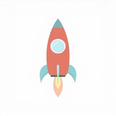 rocket illustration isolated on white