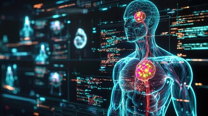 Poster - Digital human anatomy visualization with neural networks and data integration.