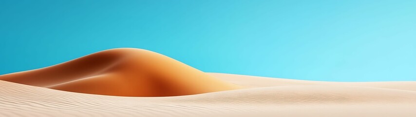 Wall Mural - Beautiful desert landscape under a clear blue sky