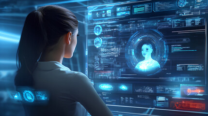 Poster - Futuristic high technology background