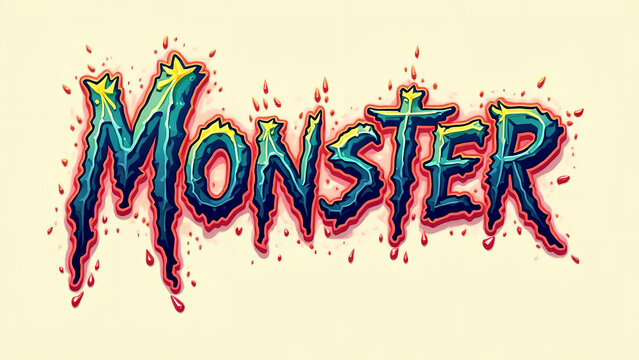 Generate a colorful exotic logo-style illustration of a signature of the word 