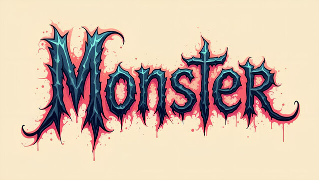 Generate a colorful exotic logo-style illustration of a signature of the word 