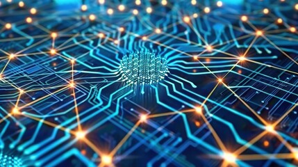 Poster - Abstract Digital Circuit Technology Background