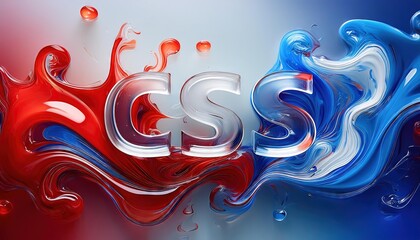 Poster - Creative CSS Art Design with Colorful Swirls