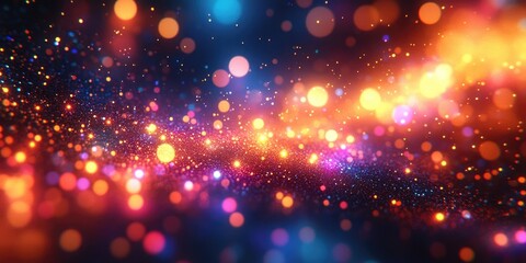 Festive background featuring vibrant natural bokeh and shimmering golden lights, ideal for celebrations and events, 2025, party, colorful