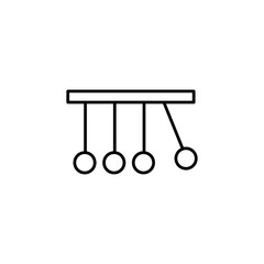 Poster - Physics line icon,  Newton's cradle symbol vector linear illustration for web and app..eps
