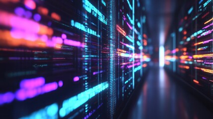 Poster - Digital Data Flow in Server Room