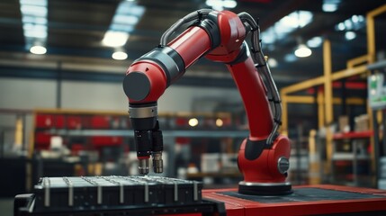 Poster - Lightweight industrial robot arms, featuring agile, lightweight robotic arms designed for precision tasks and high-speed production, minimizing energy consumption and space requirements.