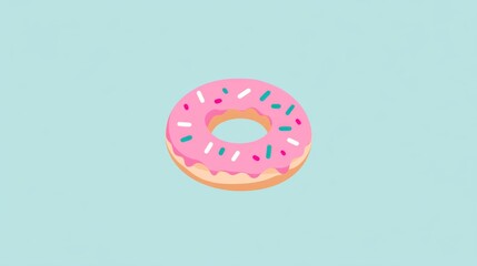 Wall Mural - a sleek logo of a donut with icing