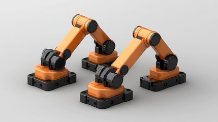 Poster - Modular robotic arms for flexible manufacturing, showcasing highly customizable robotic arms with interchangeable parts, offering adaptability and scalability in dynamic manufacturing environments.