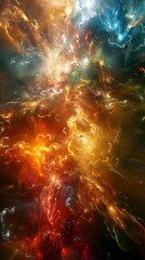 Wall Mural - cosmic nebula: a symphony of light and color