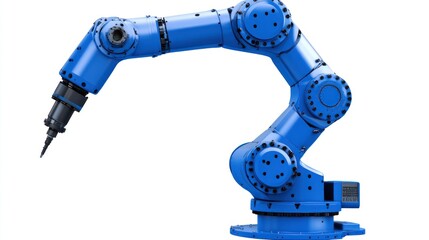 Poster - Robotic arms for precision machining, featuring highly accurate robotic arms designed for detailed tasks like machining, assembly, and electronics manufacturing, offering precision and consistency.