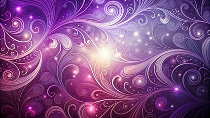 Poster - Abstract Swirling Patterns in a Symphony of Violet Hues with Glimmering Lights