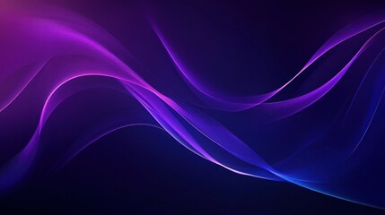Poster - Abstract Purple and Blue Waves