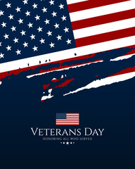 Wall Mural - Happy Veterans Day United States of America background vector illustration