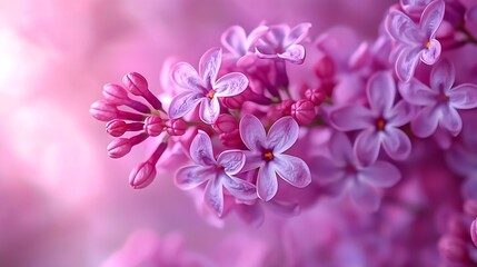 Poster - Lilac flowers close up : Generative AI