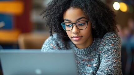Poster - A student using AI-powered digital education tools for personalized learning.