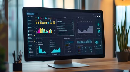 Poster - An education software dashboard displaying student progress and analytics.
