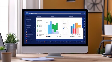 Poster - An education software dashboard displaying student progress and analytics.