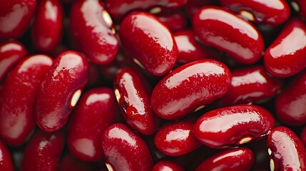 Aufkleber - Red kidney beans lentil Top view Copy space : Generative AI