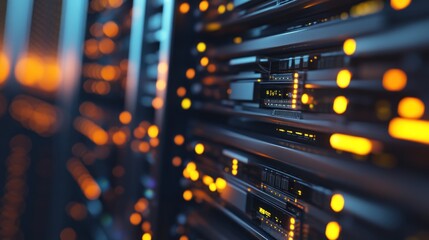 Poster - Server Rack with Lights