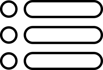 Fototapete - Hamburger web and mobile app menu line icon. Basic app ui page symbol sign. Internet navigation button for home or drop list and application drawer or more menu bar isolated on transparent background.