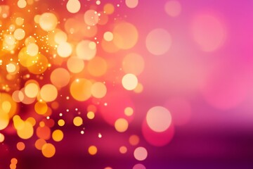 Poster - A warm and inviting sunset background with soft gradients of pink, orange, and yellow, featuring blurred bokeh lights.  The image is perfect for a romantic or celebratory theme.