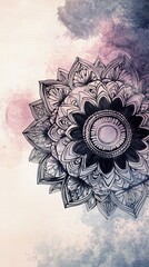 Wall Mural - Intricate mandala design featuring detailed patterns and soft pastel colors, perfect for artistic and calming themes.