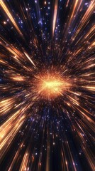 Poster - A stunning cosmic explosion showcasing vibrant colors and dynamic light effects, creating a mesmerizing visual experience.