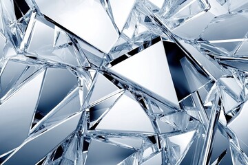 Aufkleber - Beautiful arrangement of crystal shards reflecting light, creating an artistic and dynamic visual texture.