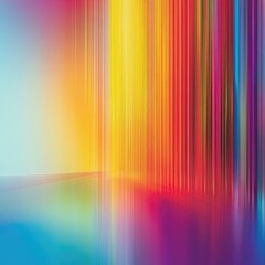 Poster - Colorful light streaks on a blurred background.