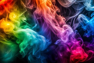 Wall Mural - abstract smoke patterns cool wallpaper of colorful wisps