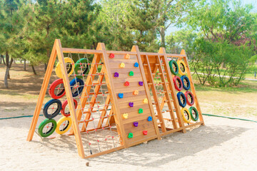 Children's playground in an outdoor park