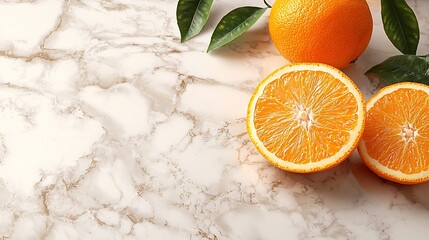 Poster - Cheese with washed orange rind French or German product Marble table background : Generative AI