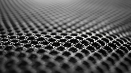 Close-up Black and White Photograph of Interwoven Mesh Fabric