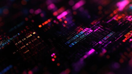 abstract digital art with neon lights