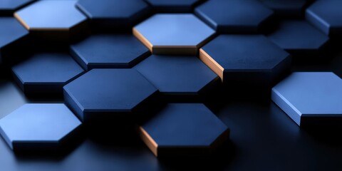 Wall Mural - Abstract Hexagon Pattern   Futuristic Technology Design