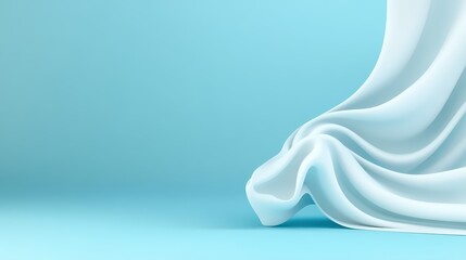 Poster - Bold solid light blue background, creating a powerful and calming presence.